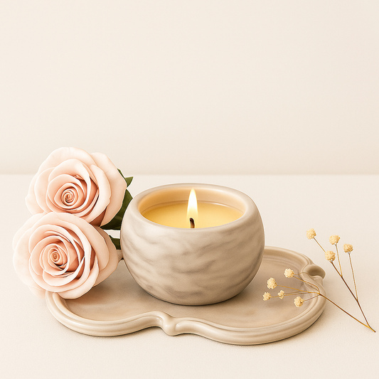 Ceramic candle set